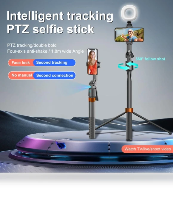 Wireless Selfie Stick with AI Facial Recognition — Selfie Sticks, AE Selection