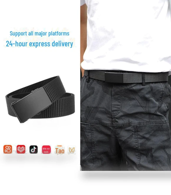 Automatic Buckle Nylon Belt — Belts, AI Supermarket