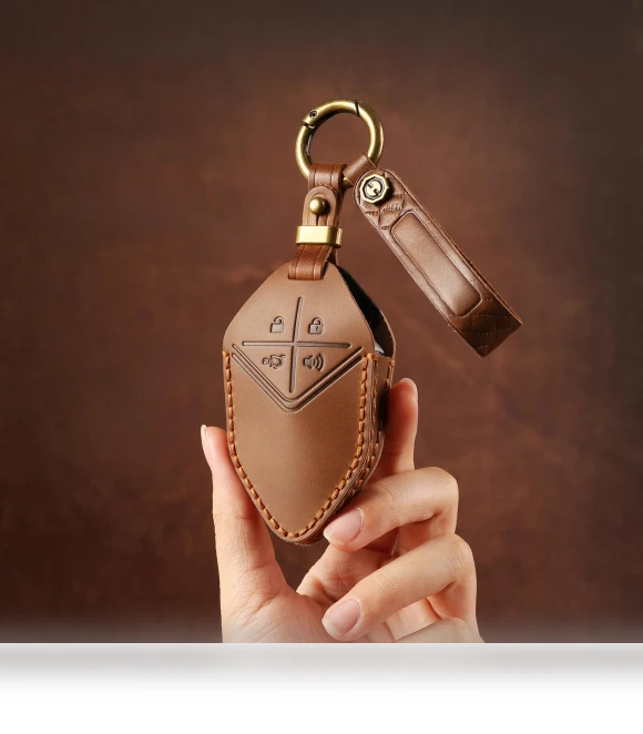 Genuine Leather Smart Key Cover — Key Holders & Accessories, GearUp AutoMoto