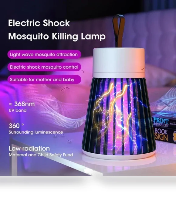 Portable USB Rechargeable Electronic Mosquito Killer Lamp — Bug Zappers, Lanzhong home life