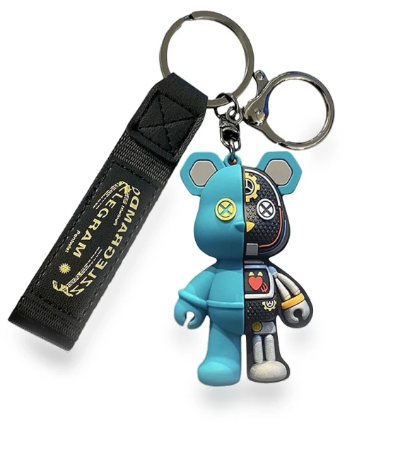 Robot Bear Bag Charm Key Ring — Keyrings & Keychains, SAKURA BLOSSOM ITEMS