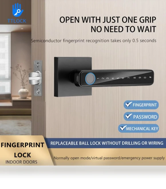 Smart Home Fingerprint Door Lock — Biometric Security, AE Selection