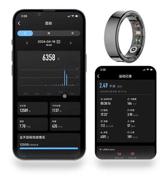 Smart Ring Heart Rate Blood Oxygen Sleep Monitoring Health Monitor — Smart Rings, Good Household Items