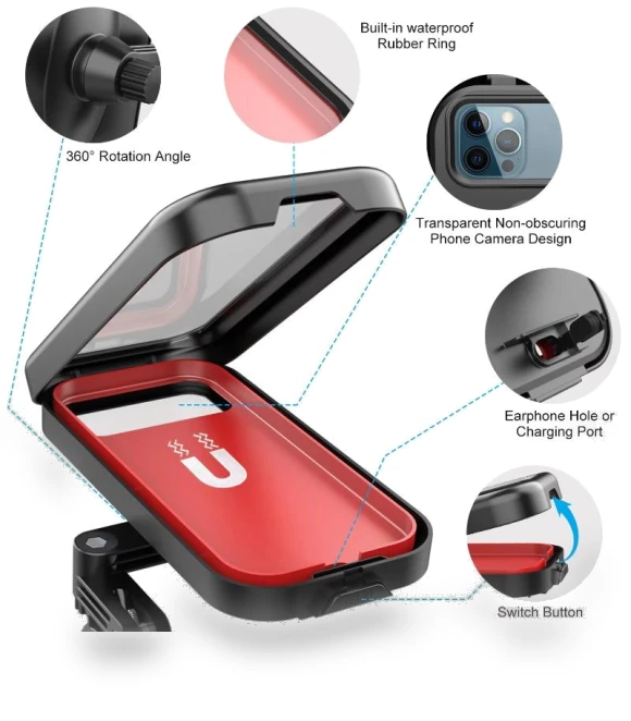 Universal Motorcycle Bike Mobile Phone Holder — Dashboard Installation Kits, AE Selection