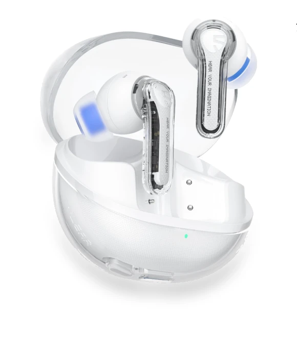Clear Wireless Bluetooth Earbuds — In-Ear Headphones, SOUNDPEATS
