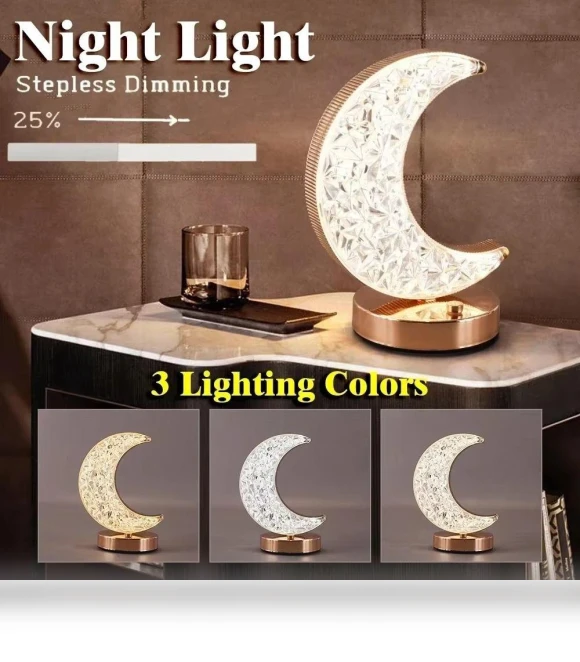 Touch Control Crystal Night Light — Night Lights, guangbaokejki
