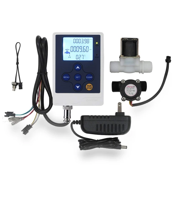 Water Flow Control LCD Display Flow Sensor Meter with Solenoid Valve — Flow Switches, DOKI DOKI MARKET form NIPPON