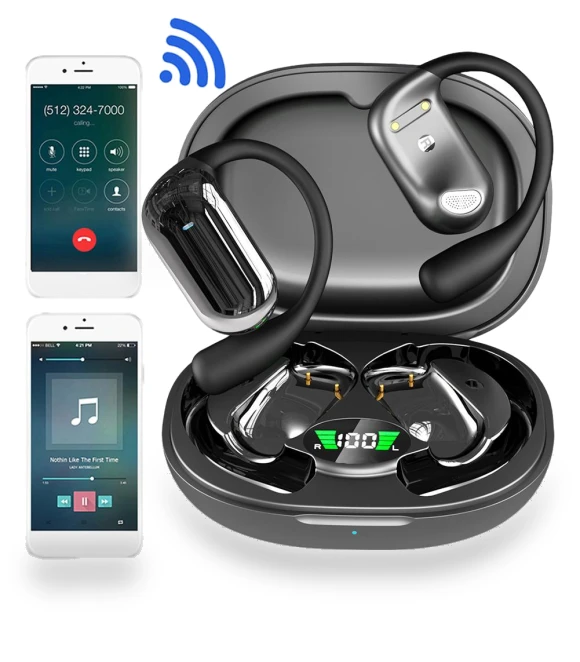 AI Translation Earbuds with Ear Hook — In-Ear Headphones, Good Household Items