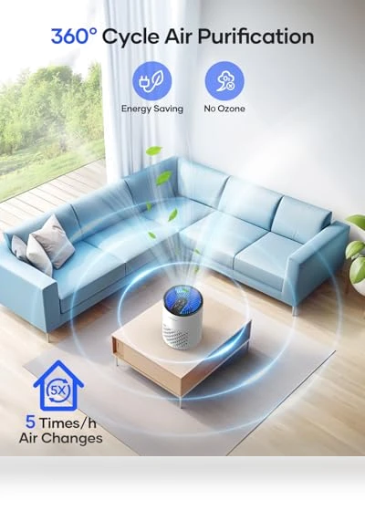HEPA Air Purifier with Fragrance Sponge — Activated Carbon Air Purifiers, Mooka