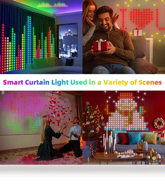 Smart LED Curtain Lights — LED Strips, Stone Home