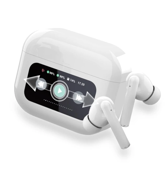 Wireless Bluetooth Earbuds with Touch LCD Display — In-Ear Headphones, KAYOMART Electric