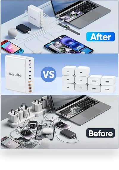10-Port USB C Charging Station — Chargers, Roruite