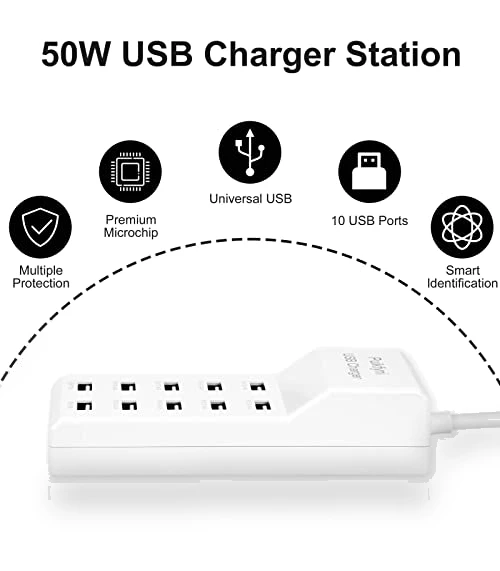 10-Port USB Charger Station — Chargers, WuHanJingJiKaiFaQuJingChengDianZiChanPinJingYingBu