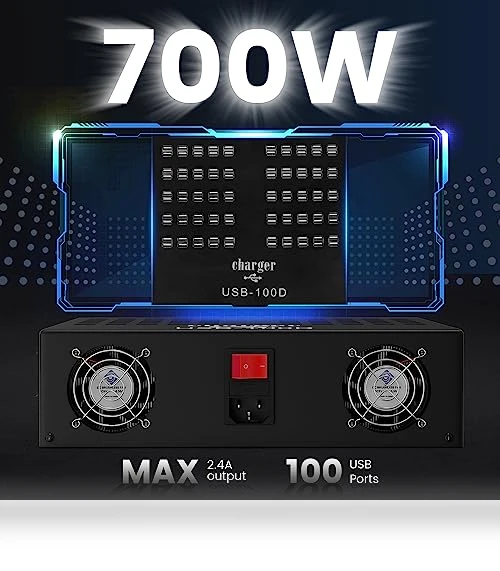 100 Port USB Charging Station — Power Hubs, Cinlinso