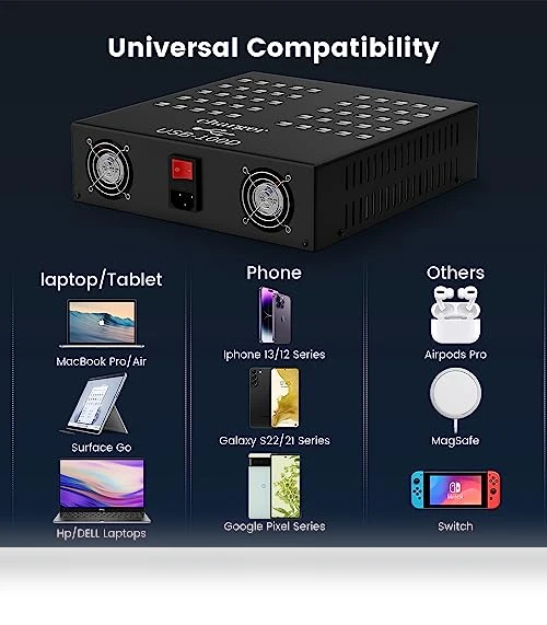 100 Port USB Charging Station — Power Hubs, Cinlinso