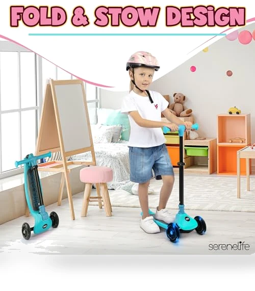 3 Wheel Foldable Kids Scooter — Electric Vehicles, SereneLife