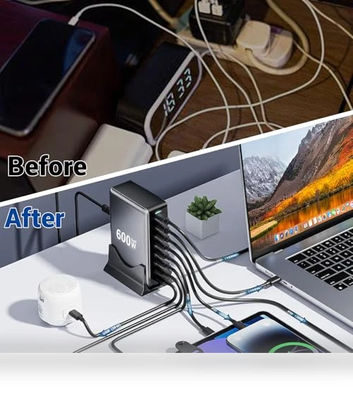 8 Port USB C Fast Charging Station — Chargers, Perhanmm