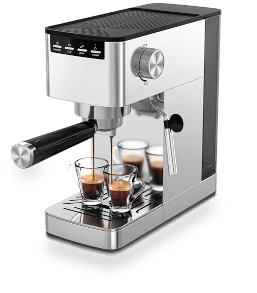 9 Bar Espresso Machine with Steam Frother — Coffee & Espresso Combos, COWSAR