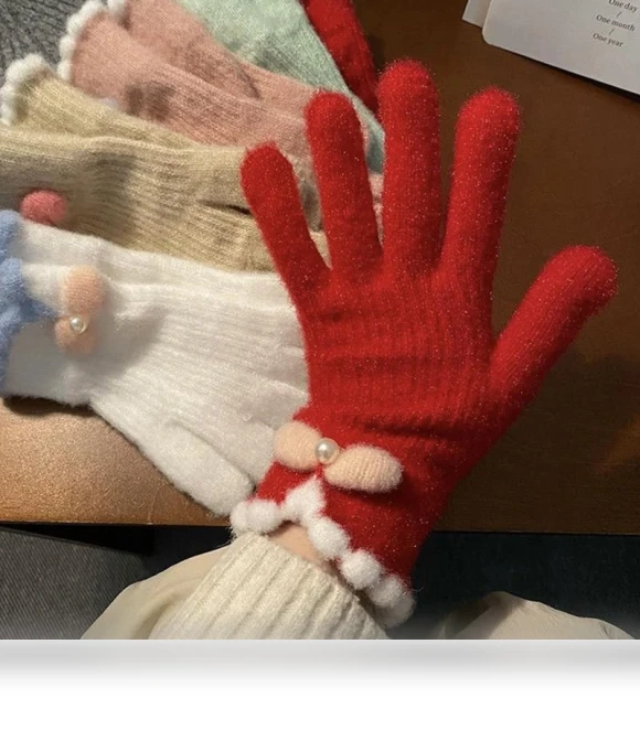 Bow-adorned gloves for women — Arm Warmers, gracy