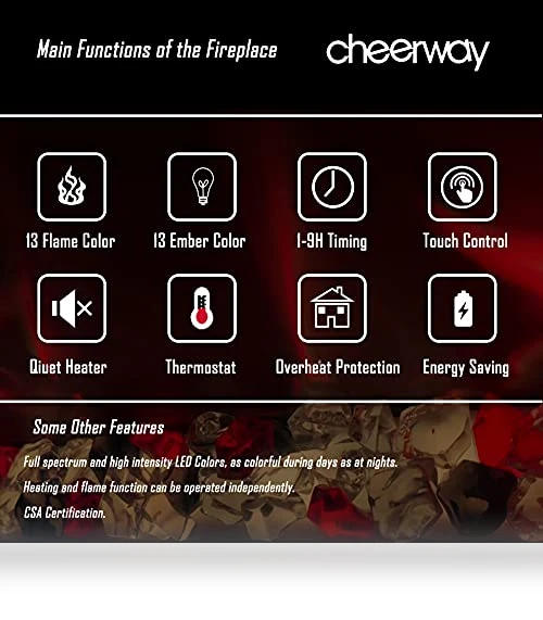 Electric Fireplace with Heater — Electric Heating Solutions, Cheerway