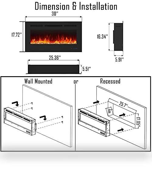 Electric Fireplace with Heater — Electric Heating Solutions, Cheerway