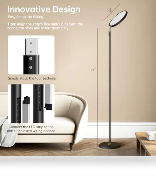 LED Smart Floor Lamp — Standing Lights, SMAVISTA
