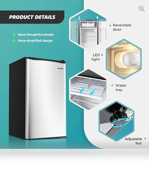 Mini Fridge with Freezer — Mini Fridges, EUHOMY