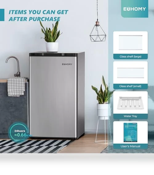 Mini Fridge with Freezer — Mini Fridges, EUHOMY