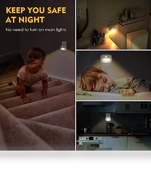 Motion Sensor Night Light Plug in 4 Pack — Night Lights, Sossi