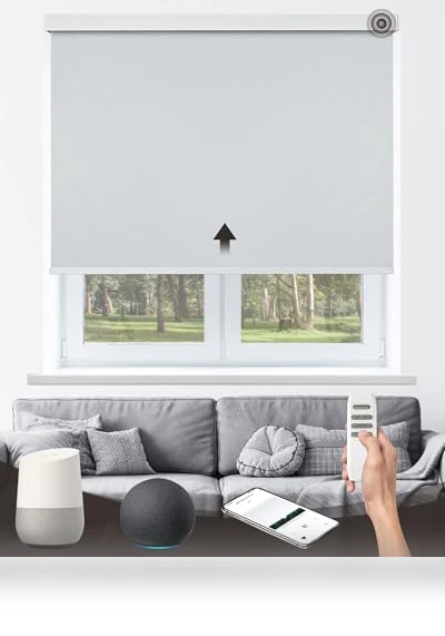 Motorized Roller Shade with Remote Control — Treatment Sets, AIVDIG
