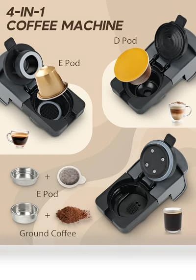 Multi-Capsule Espresso Machine — Coffee & Espresso Combos, PURHUGO CHEF