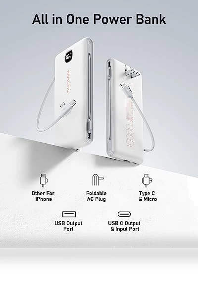 Portable Charger with Built in Cables — Chargers, VEEKTOMX