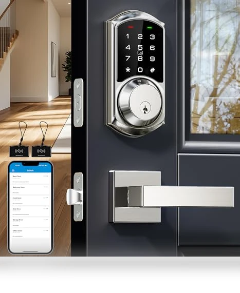 Smart Locks with 2 Lever Handle Set — Smart Home Security, Veise