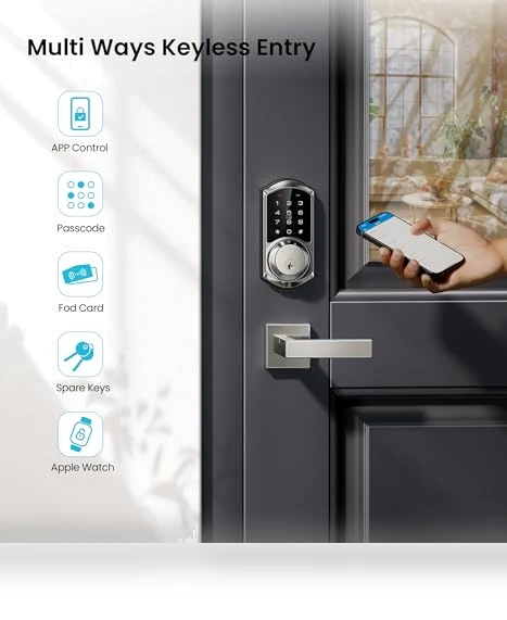 Smart Locks with 2 Lever Handle Set — Smart Home Security, Veise