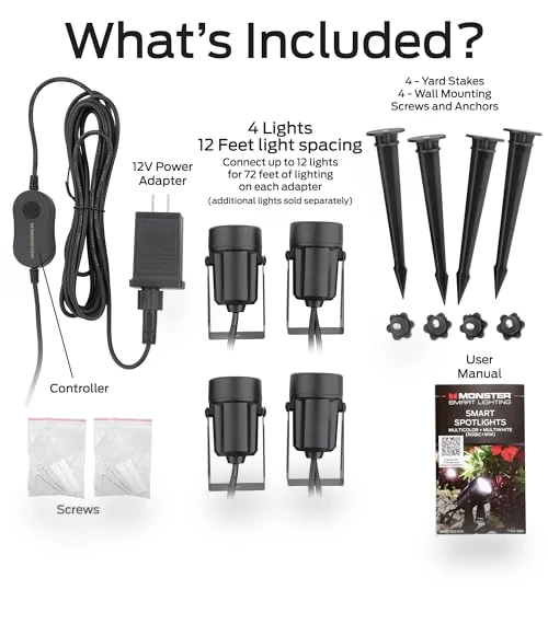Smart Outdoor RGB+IC+WW Spotlights — Spotlights, MONSTER