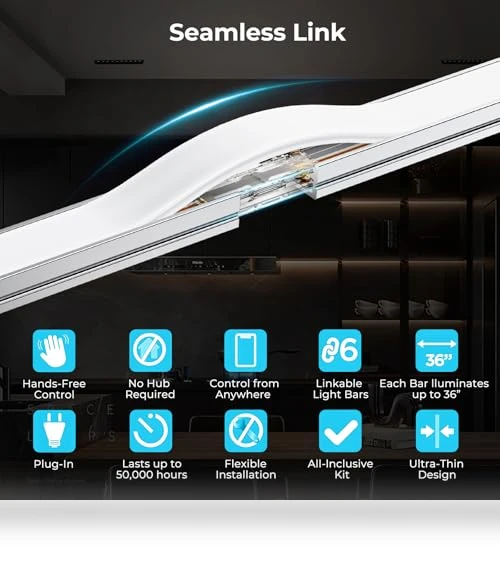 Smart Under Cabinet Lighting 6 Bars — Under-Cabinet Mounts, VST
