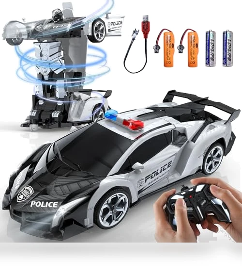 Transform Robot RC Cars with Flashing Light — Remote Control Cars, KKM