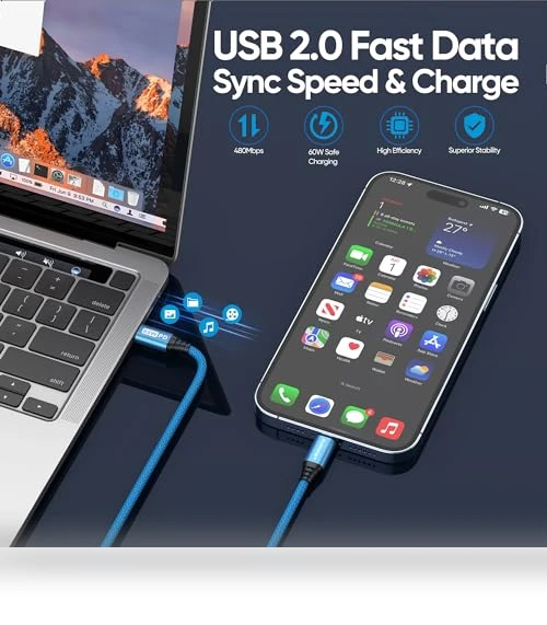 USB C to USB C Cable, 6FT 5-Pack — Cables, Aurnoet