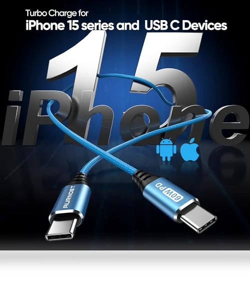 USB C to USB C Cable, 6FT 5-Pack — Cables, Aurnoet