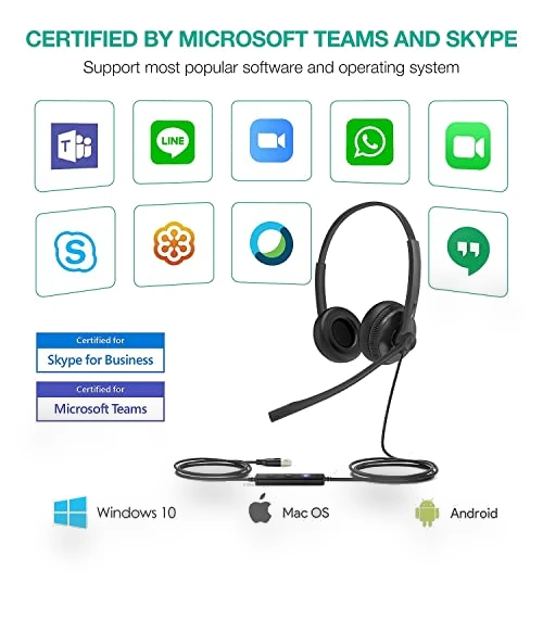 USB Headset with Noise Cancelling Microphone — Headsets, Yealink