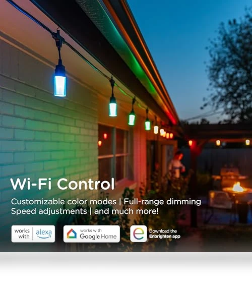 Vibe Modern Cafe Lights — String Lights, Enbrighten