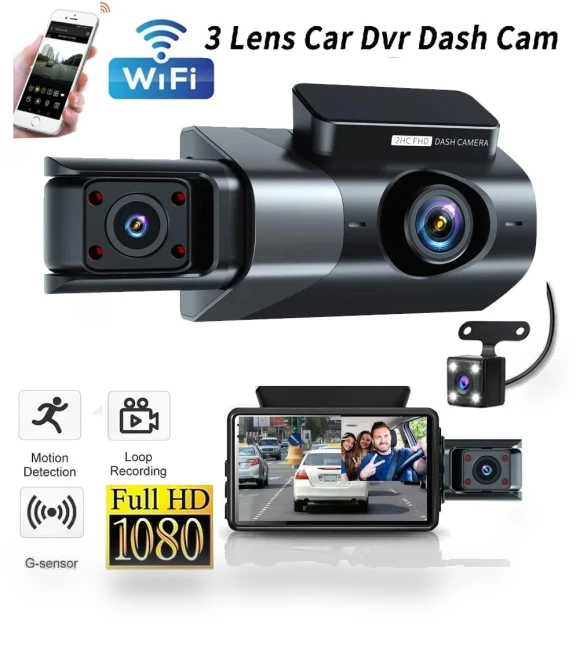 3-Channel Car Dashcam — Dashboard Cameras, LIAESMART