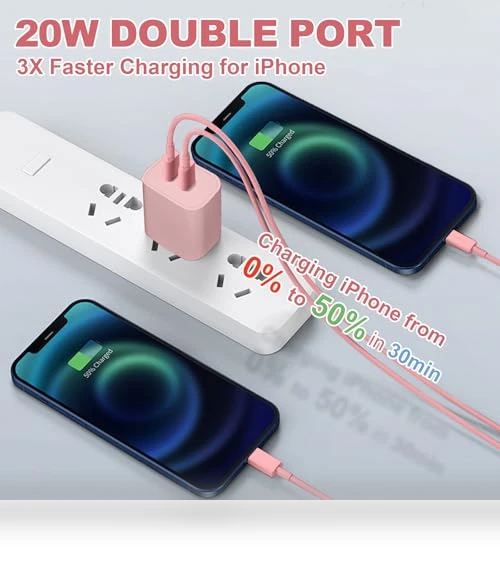 40W Dual Port USB C Wall Charger with 6FT USB C to C Cable — Chargers, Shenzhen Dipinle Technology Co., Ltd