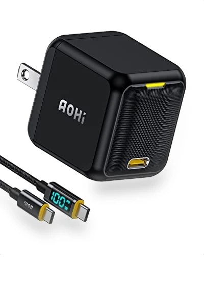 65W PD USB C Charger with LED Display Cable — Chargers, AOHI