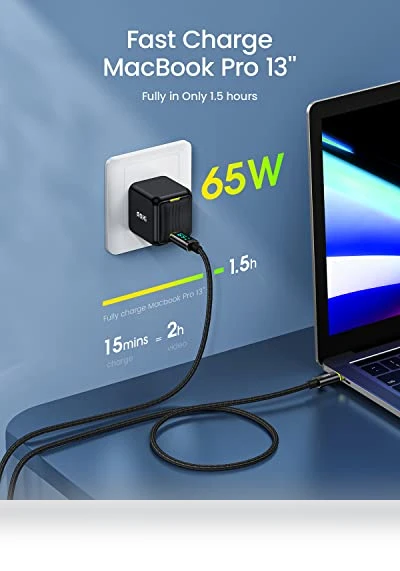 65W PD USB C Charger with LED Display Cable — Chargers, AOHI