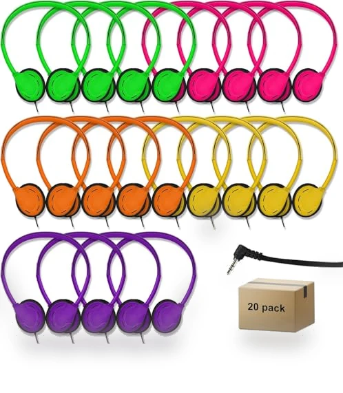 Bulk Headphones for Kids — In-Ear Headphones, WAHUWAY