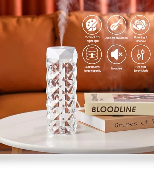 Crystal Humidifier with LED Night Light — Air Moisturizers