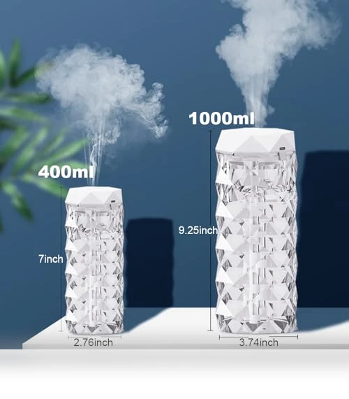 Crystal Humidifier with LED Night Light — Air Moisturizers