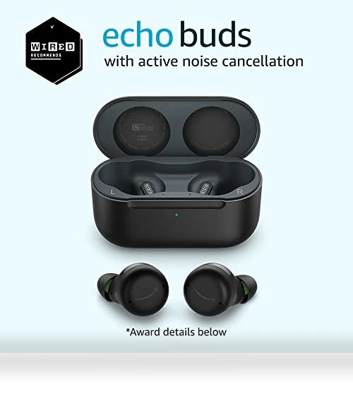 Echo Buds with Active Noise Cancellation — In-Ear Headphones, Amazon