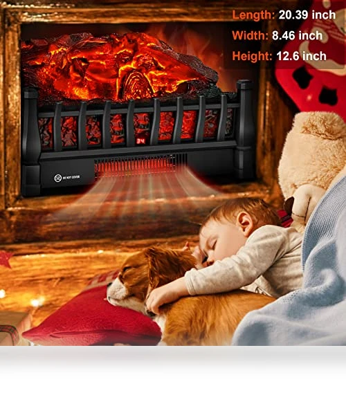 Electric Fireplace Logs Inserts Heater — Portable Heating Solutions, Alpaca